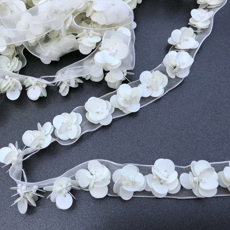 5Yards Ivory Beaded Lace Trim Vintage Organza Fabric Paillette Sequin Lace Ribbon for Wedding Dress Dentelle Appliques
5Yards Ivory Beaded Lace Trim Vintage Organza Fabric Paillette Sequin Lace Ribbon for Wedding Dress Dentelle Appliques