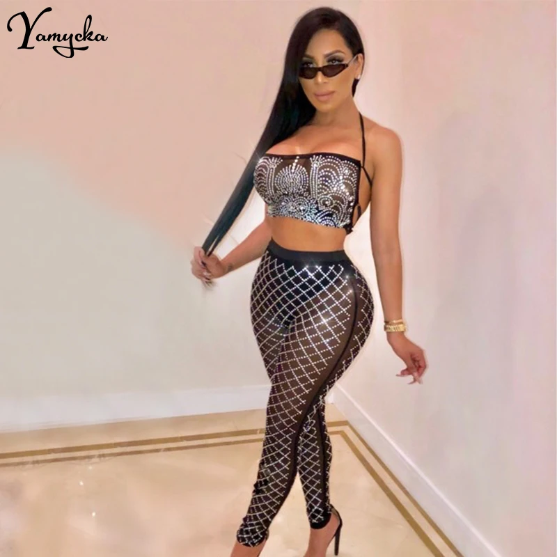 sexy Sparkling diamond Mesh See Through Summer bodysuit women bodycon Black bandage sequin jumpsuit Night club Party overalls
sexy Sparkling diamond Mesh See Through Summer bodysuit women bodycon Black bandage sequin jumpsuit Night club Party overalls