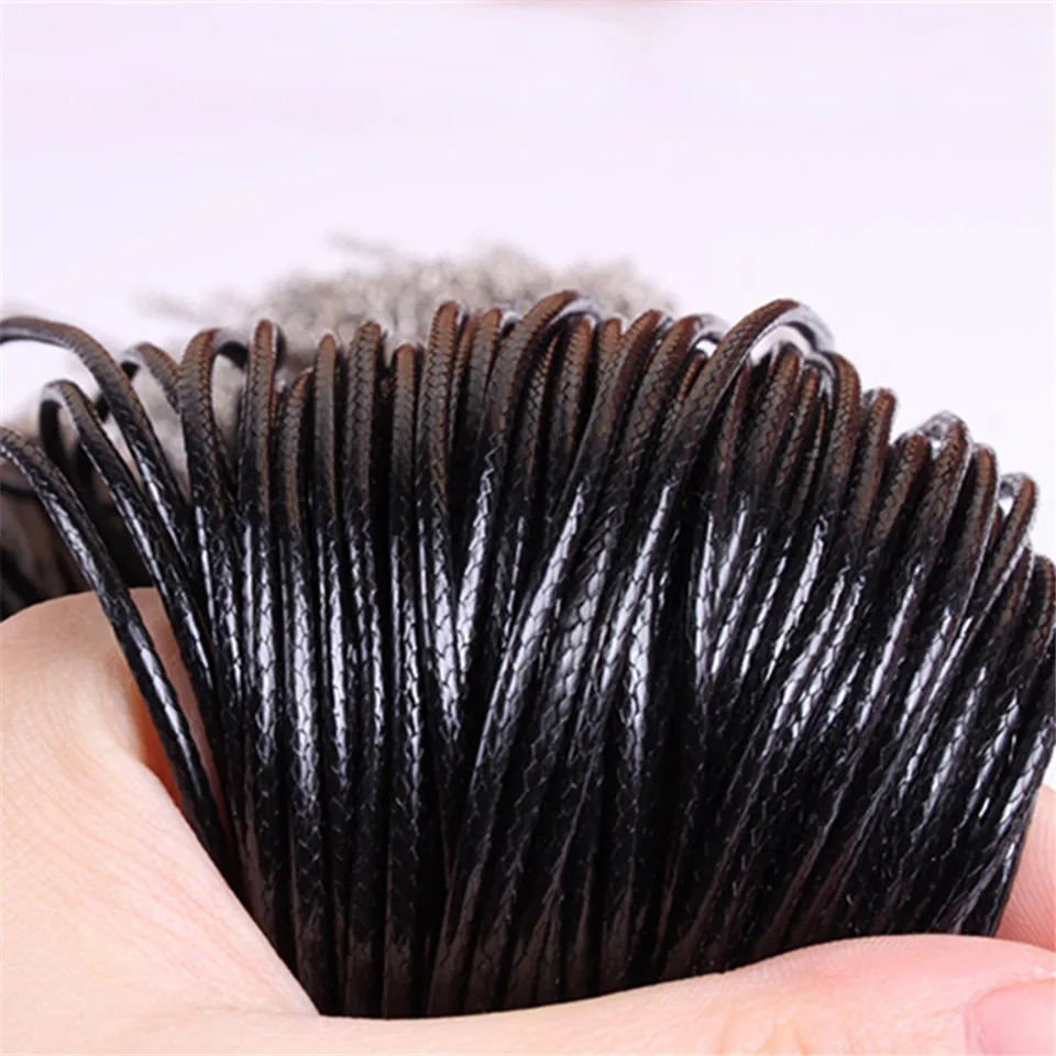 Ritoule 100pcs/lot 1.5mm/2mm Black Bronze Wax Leather Cord Diy Necklace Rope Pendant 43cm Lobster Clasp Jewelry Findings
Ritoule 100pcs/lot 1.5mm/2mm Black Bronze Wax Leather Cord Diy Necklace Rope Pendant 43cm Lobster Clasp Jewelry Findings