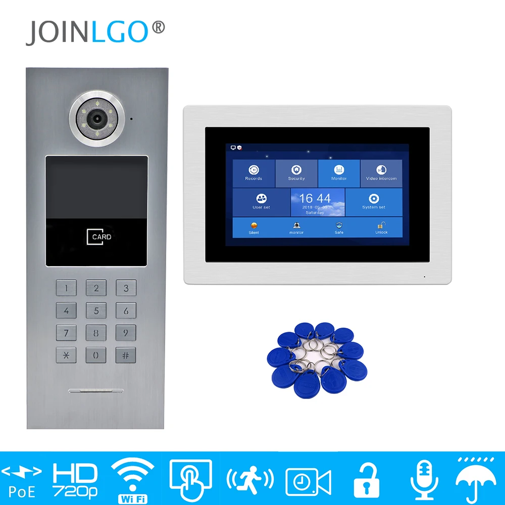 Бесплатная доставка, IP-камера для 1 квартиры, POE, 720P, Wi-Fi, 7-дюймовый сенсорный экран, запись видео, домофон, комплект, кодовая клавиатура, RFID, на...
Бесплатная доставка, IP-камера для 1 квартиры, POE, 720P, Wi-Fi, 7-дюймовый сенсорный экран, запись видео, домофон, комплект, кодовая клавиатура, RFID, на...