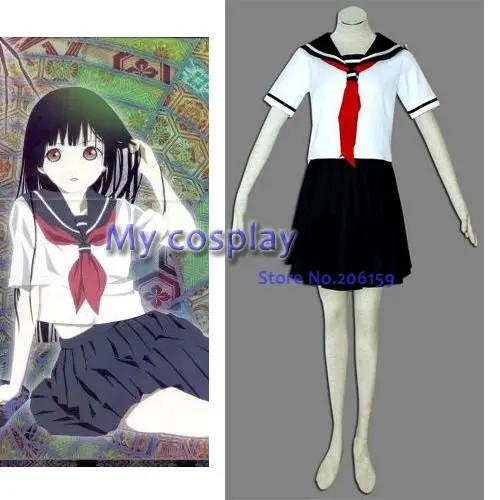 Летняя школьная форма Jigoku Shoujo Enma Ai Косплей Костюм для Хэллоуина платья Топ Футболка матросские платья для женщин
Летняя школьная форма Jigoku Shoujo Enma Ai Косплей Костюм для Хэллоуина платья Топ Футболка матросские платья для женщин