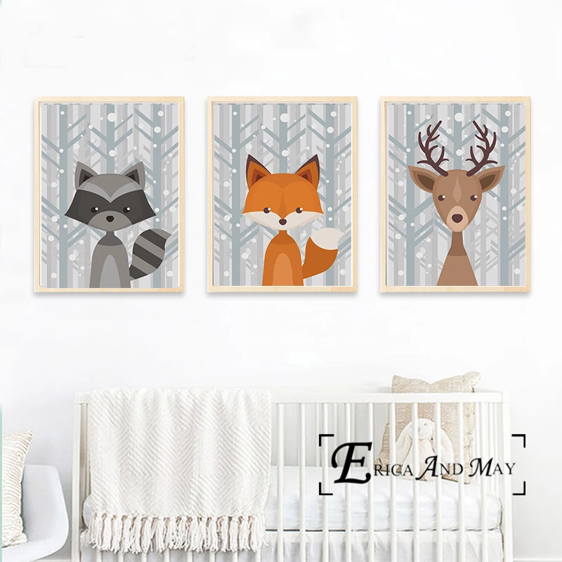 Bear Fox Deer Nursery Animals Wall Art Canvas Painting Poster For Home Decor Posters And Prints Unframed Decorative Pictures
Bear Fox Deer Nursery Animals Wall Art Canvas Painting Poster For Home Decor Posters And Prints Unframed Decorative Pictures