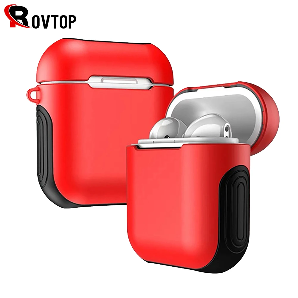 Силиконовый наушник Rovtop чехол для Apple AirPods беспроводных Bluetooth наушников Air Pods