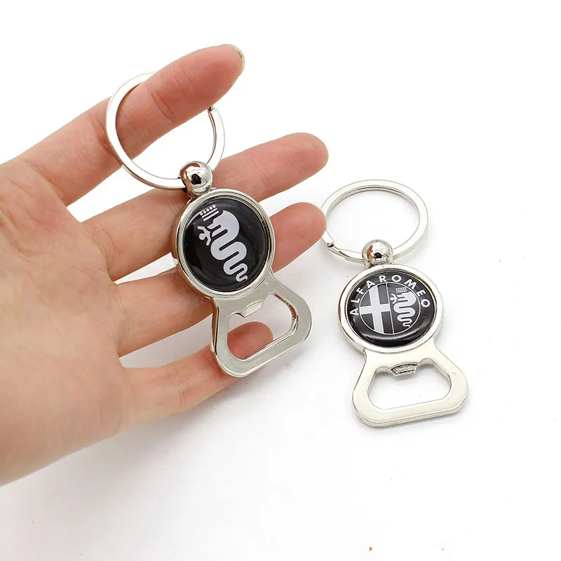 luluda KeyRing For Porsche Peugeot Alfa Romeo BMW AMG abbs FordLogo Metal KeyChain Badge Bottle opener Emblem Key Holder Chain | Автомобили