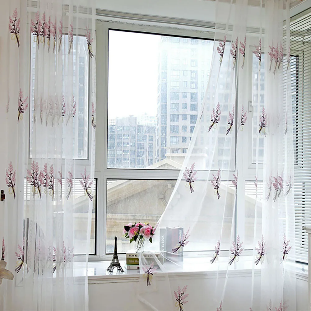 Summer Voile Curtain 200cm x 100cm Tulle Window Treatment Voile Drape Valance Living Room Bedroom Flower Sheer Curtains J50
Summer Voile Curtain 200cm x 100cm Tulle Window Treatment Voile Drape Valance Living Room Bedroom Flower Sheer Curtains J50