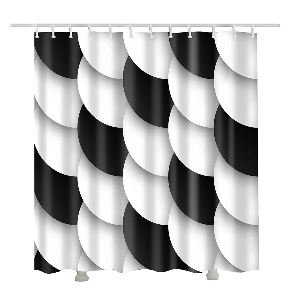 cheap shower curtain fabric waterproof polyester bathroom curtain cortinas de bano shower curtain white