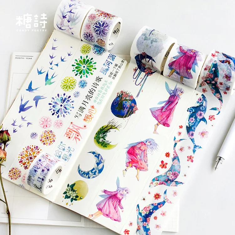 Ocean Whale paper washi tape dream catcher angel masking tapes for diary album scrapbooking decoration Stationery
Ocean Whale paper washi tape dream catcher angel masking tapes for diary album scrapbooking decoration Stationery