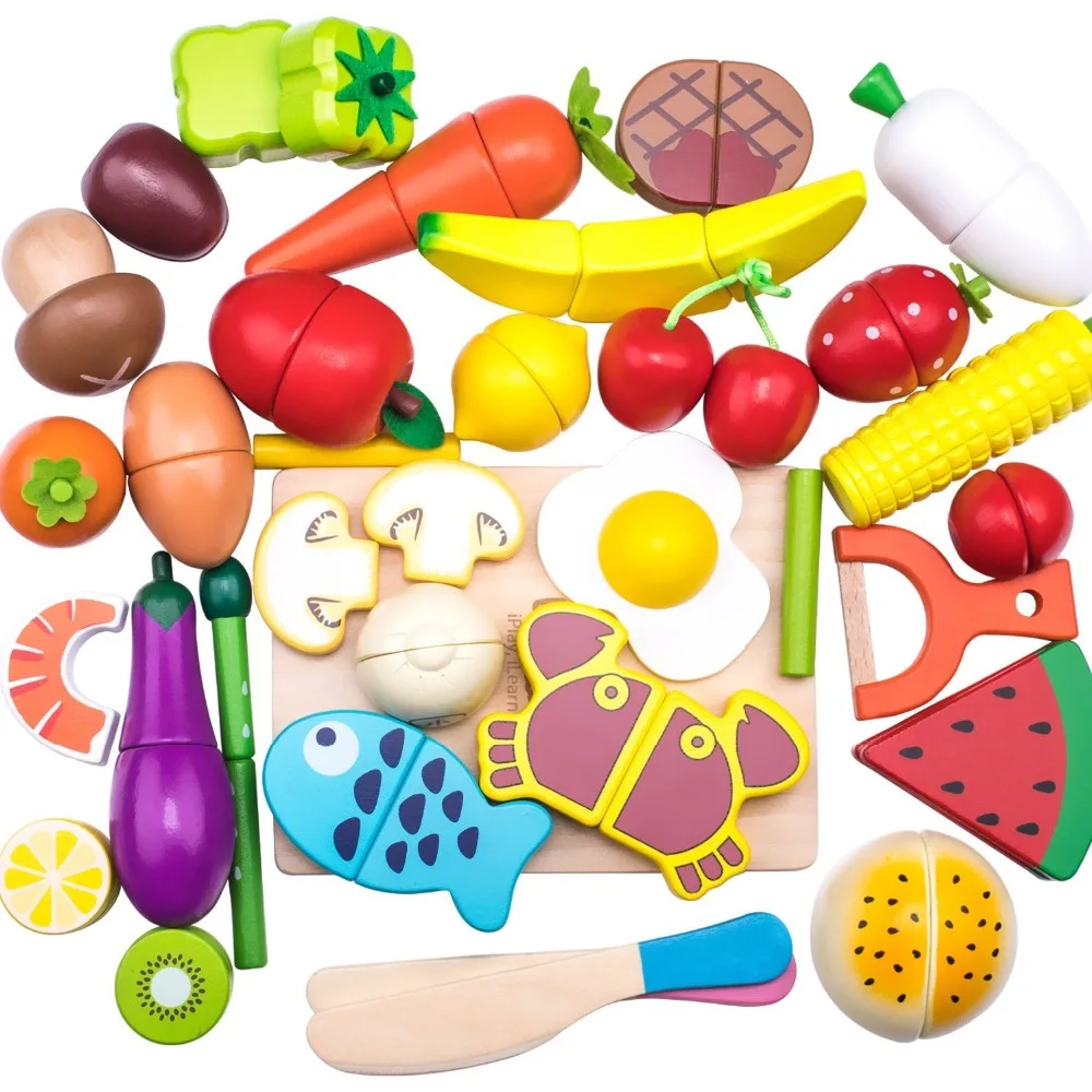 Wooden Cutting Cooking Food Sets Magnetic Wood Vegetables Fruits Pretend Play Kitchen Kits Toy for 2 Years Up
Wooden Cutting Cooking Food Sets Magnetic Wood Vegetables Fruits Pretend Play Kitchen Kits Toy for 2 Years Up