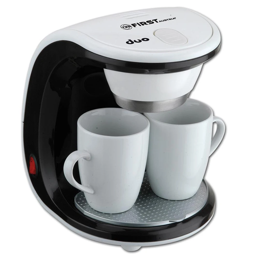Кофеварка FIRST FA 5453 2 White/black (Капельная вид кофе молотый мощность 450 Вт емкость 250 мл