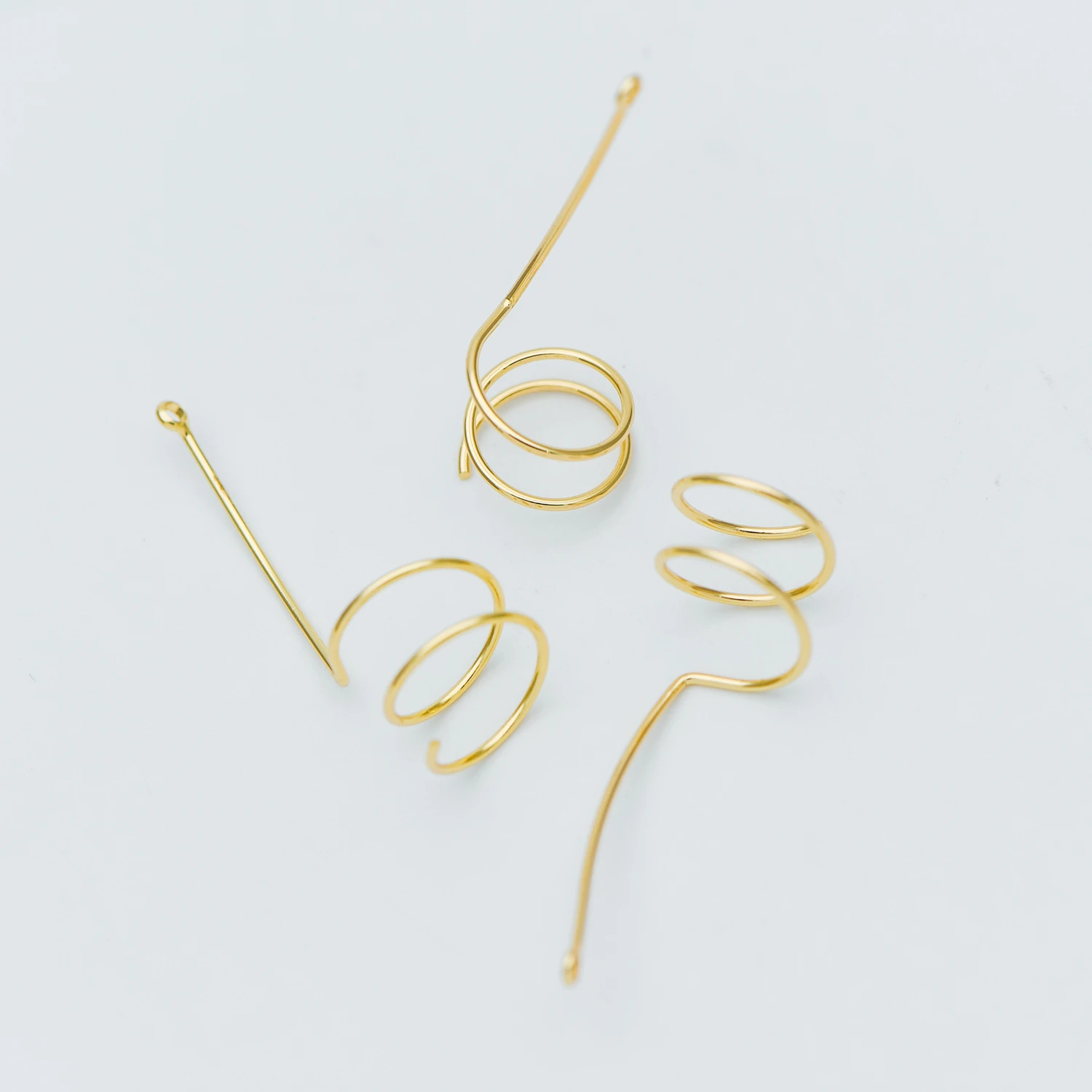 10pcs Gold tone Brass Wire Pendants 44x14mm, Earring Component Charms (GB-601)