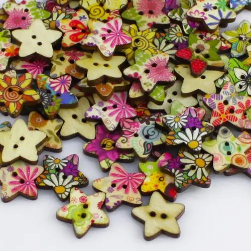 100pcs Colorful Wood Pentagram Shape Sewing Mending Wooden Buttons Christmas Gift 6LKR
100pcs Colorful Wood Pentagram Shape Sewing Mending Wooden Buttons Christmas Gift 6LKR