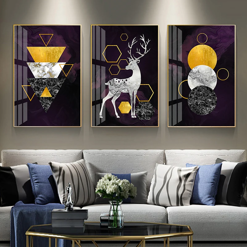 Abstract Geometric Deer Purple Wall Art Marble Canvas Painting Nordic Posters and Prints Pictures for Living Room Home Decor
Abstract Geometric Deer Purple Wall Art Marble Canvas Painting Nordic Posters and Prints Pictures for Living Room Home Decor