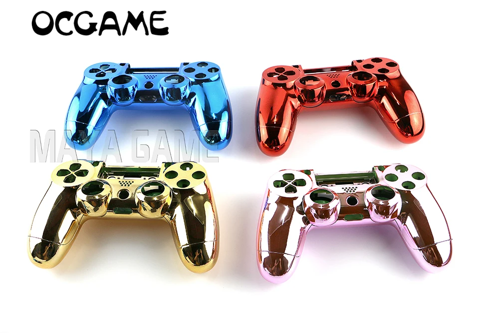 OCGAME новые хромированные беспроводные Чехлы для контроллеров PS4 ручки в форме