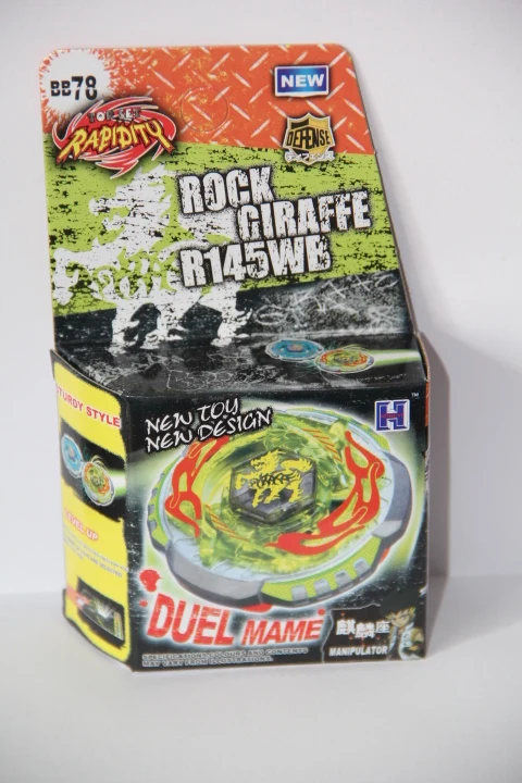 B-X TOUPIE BURST BEYBLADE Rock Giraffe (Zurafa) R145WB Metal Masters 4D Spinning Top BB-78
B-X TOUPIE BURST BEYBLADE Rock Giraffe (Zurafa) R145WB Metal Masters 4D Spinning Top BB-78