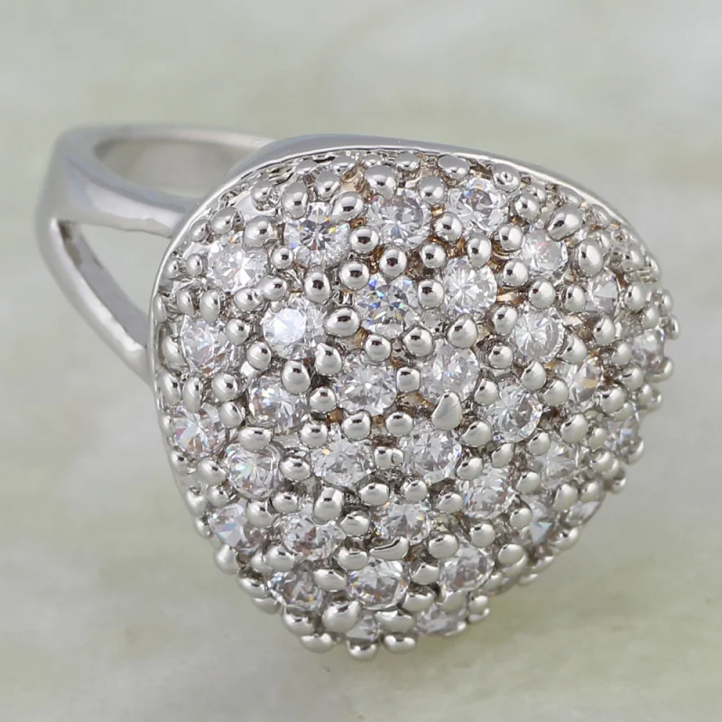 Pretty Rings Fashion Jewelry Women's Rings White Cubic Zirconia Silver Color Heart Rings Size 5.5 6 5.75 AJR017
Pretty Rings Fashion Jewelry Women's Rings White Cubic Zirconia Silver Color Heart Rings Size 5.5 6 5.75 AJR017