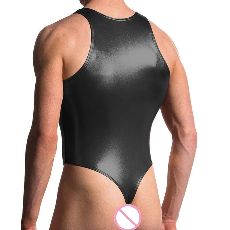 Сексуальный открытый бюст искусственная кожа боди для мужчин без косточек геев