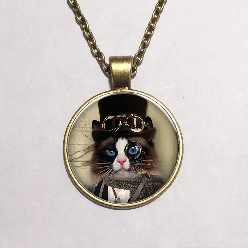 Wholesale Glass Dome Fashionable Time Stone Cartoon Cat Necklace Steampunk Choker Jewelry
Wholesale Glass Dome Fashionable Time Stone Cartoon Cat Necklace Steampunk Choker Jewelry