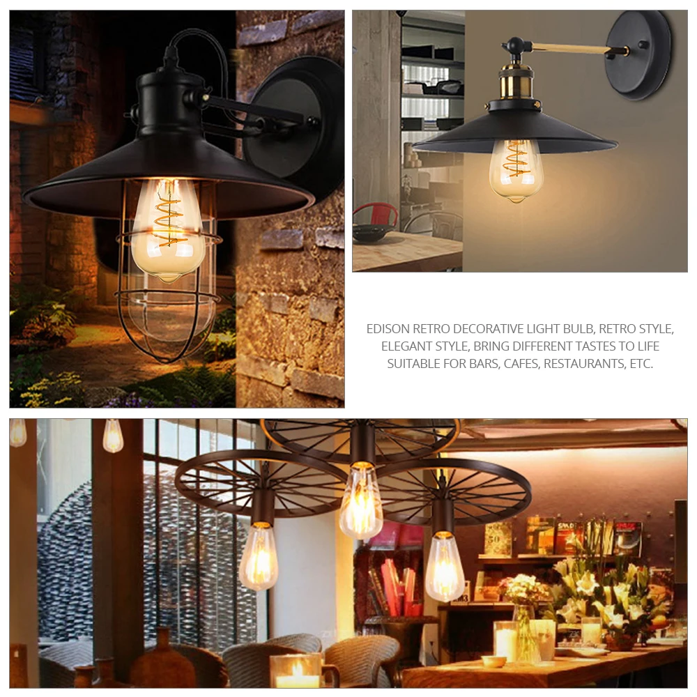 Retro LED Edison Bulb E14 E27 Filament Light 4W Dimmable 2200K Warm Yellow 220V C35 A60 T45 ST64 G80 G95 Vintage Spiral Lamp
Retro LED Edison Bulb E14 E27 Filament Light 4W Dimmable 2200K Warm Yellow 220V C35 A60 T45 ST64 G80 G95 Vintage Spiral Lamp