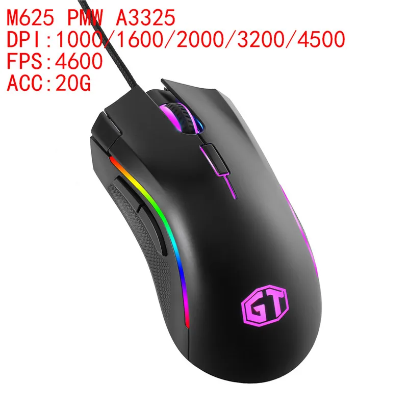 Delux Wired Gamer Mouse M625 USB Optical Mouse 5000DPI 6600FPS ACC20G 7 Buttons With RGB LED Backlit Genuine Matt ABS Shell
Delux Wired Gamer Mouse M625 USB Optical Mouse 5000DPI 6600FPS ACC20G 7 Buttons With RGB LED Backlit Genuine Matt ABS Shell