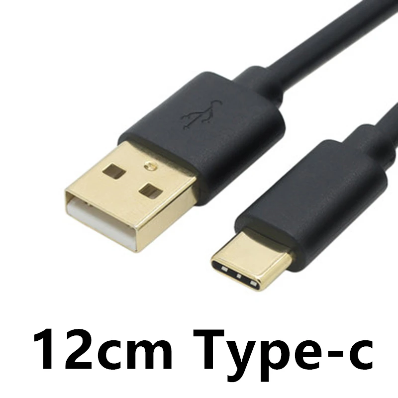 Кабель CatXaa 12 см короткий кабель Type c с золотым покрытием 2 А быстрая зарядка