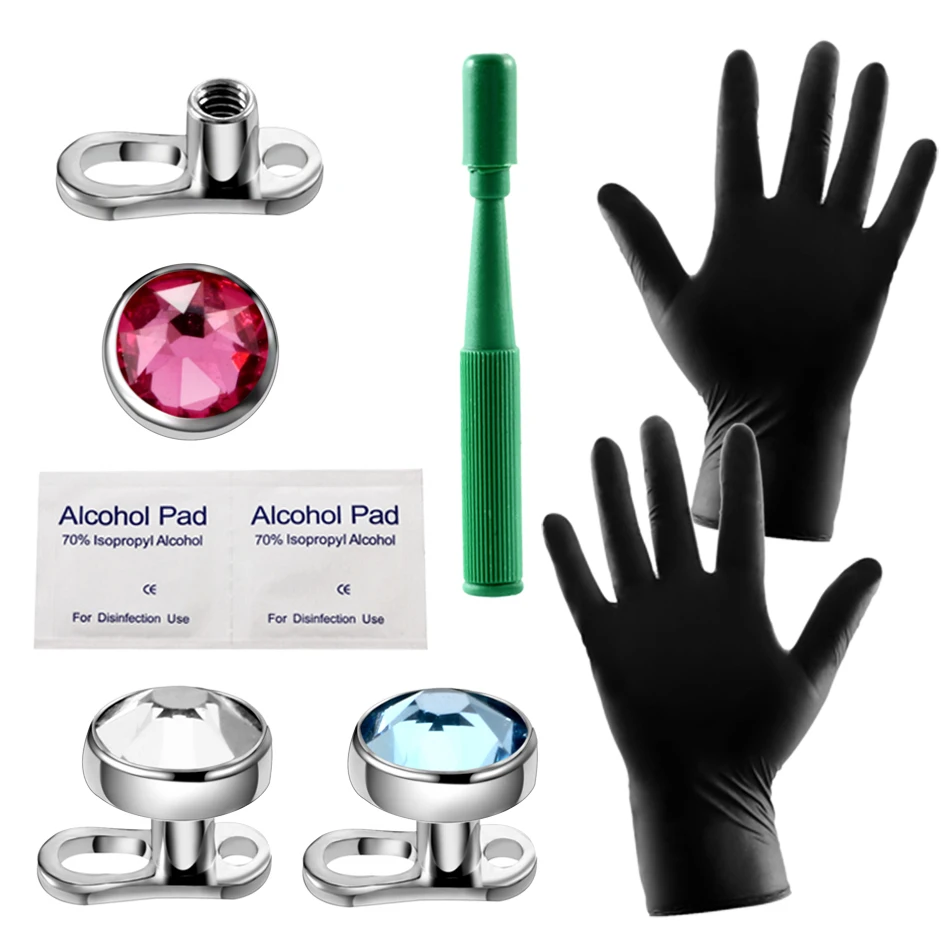 8Pcs/lot G23 Titanium Dermal Leather Drill of Tools Kit Jewelry Tops Skin Piercing Surface Hide it with 14G Screw Body Jewelry
8Pcs/lot G23 Titanium Dermal Leather Drill of Tools Kit Jewelry Tops Skin Piercing Surface Hide it with 14G Screw Body Jewelry