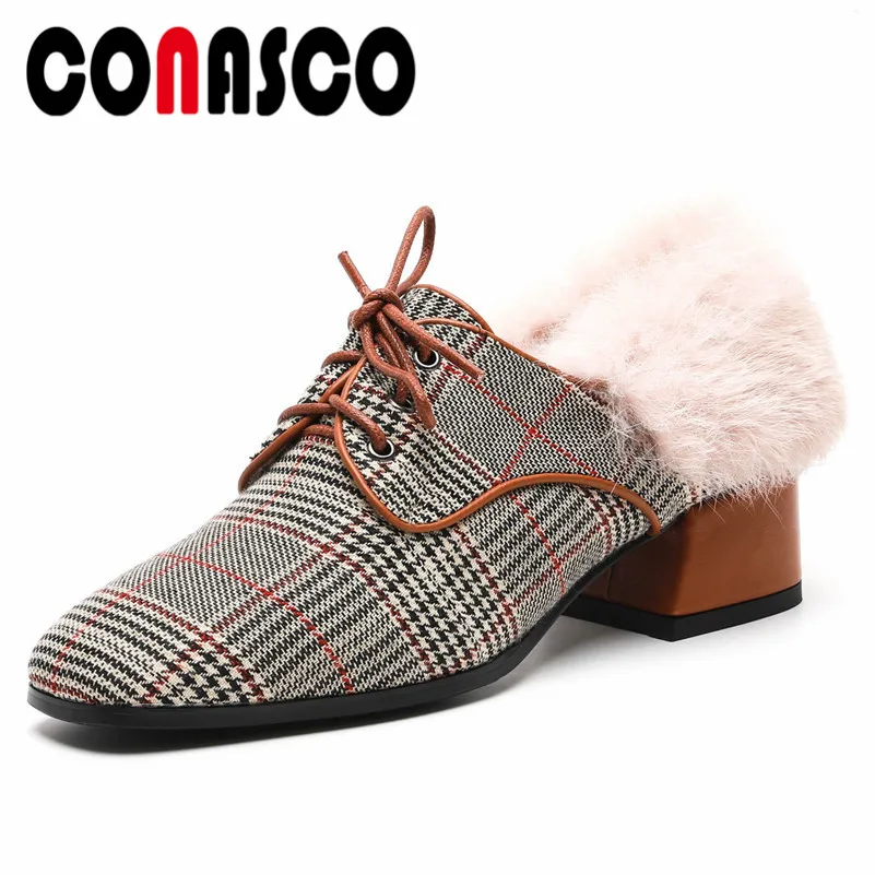 CONASCO Retro Women Plaid High Heels Pumps Warm Autumn Winter Party Wedding Shoes Woman Corss-tied Elegant Comfort Casual Shoes
CONASCO Retro Women Plaid High Heels Pumps Warm Autumn Winter Party Wedding Shoes Woman Corss-tied Elegant Comfort Casual Shoes