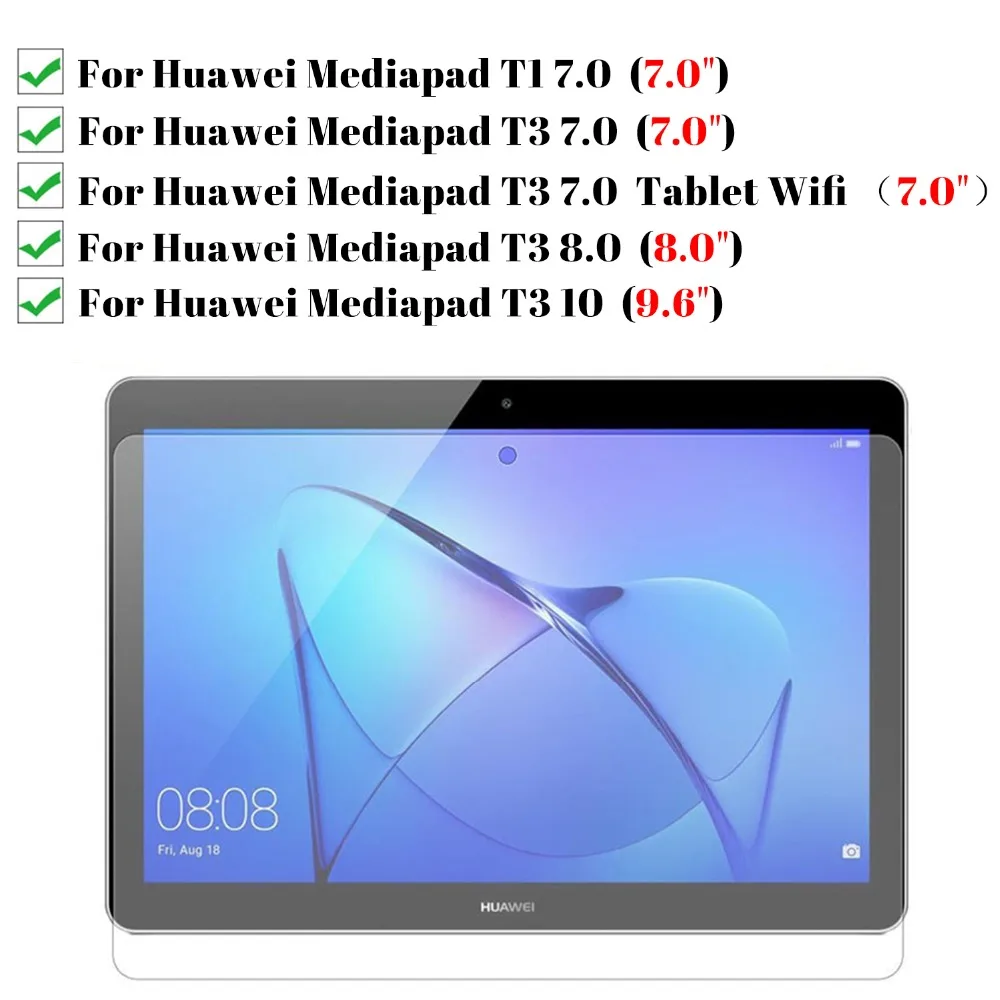 Закаленное стекло для Huawei Mediapad T3 10 9 6 8 0 4g Wi Fi версия 7 T1 701 701u защитная пленка экрана