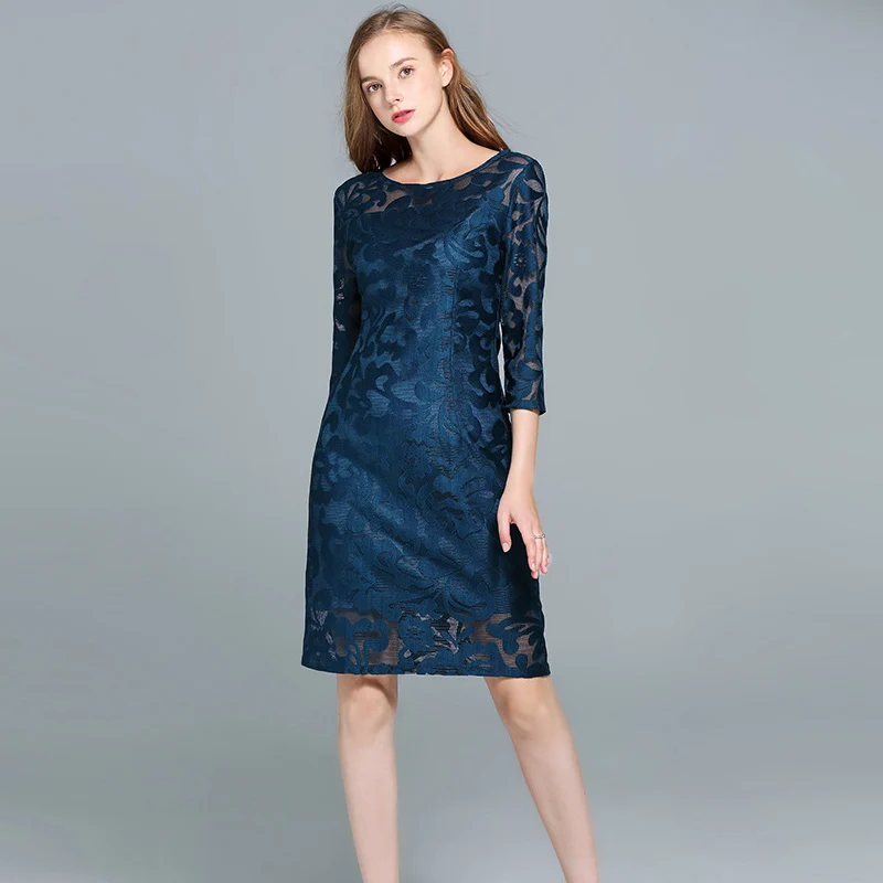 Women autumn Jacquard large size short dress 5xl Plus Size Hollow Out Three Quarter Sleeve Pencil Dress fat mm Office Lady Dress
Women autumn Jacquard large size short dress 5xl Plus Size Hollow Out Three Quarter Sleeve Pencil Dress fat mm Office Lady Dress