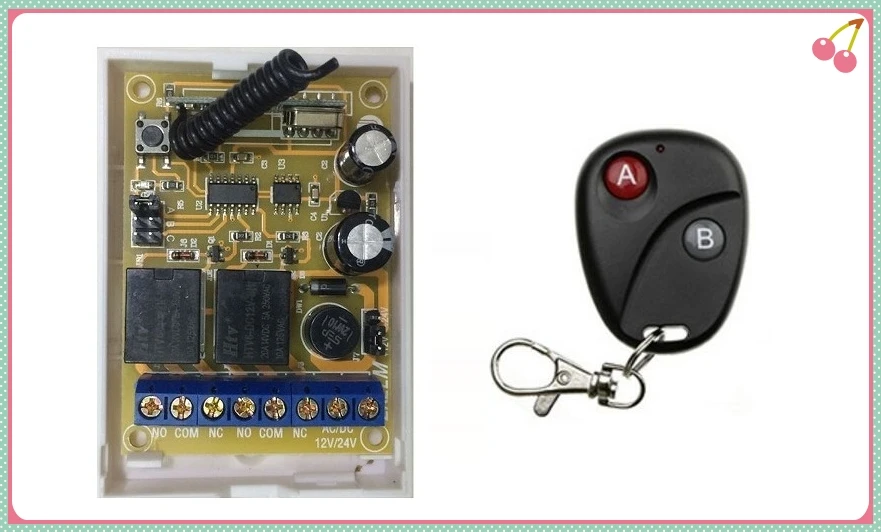 DC 12V DC 24V 2CH RF Wireless Remote Control Lighting Switch System transmitter Receiver 2CH Relay Smart Home Garage Door/lamp
DC 12V DC 24V 2CH RF Wireless Remote Control Lighting Switch System transmitter Receiver 2CH Relay Smart Home Garage Door/lamp