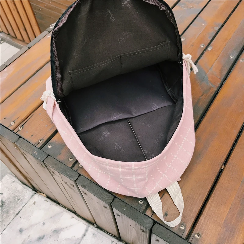 MENGHUO/2018 Новый хлопковый кожаный полосатый рюкзак на плечо и хорошего качества