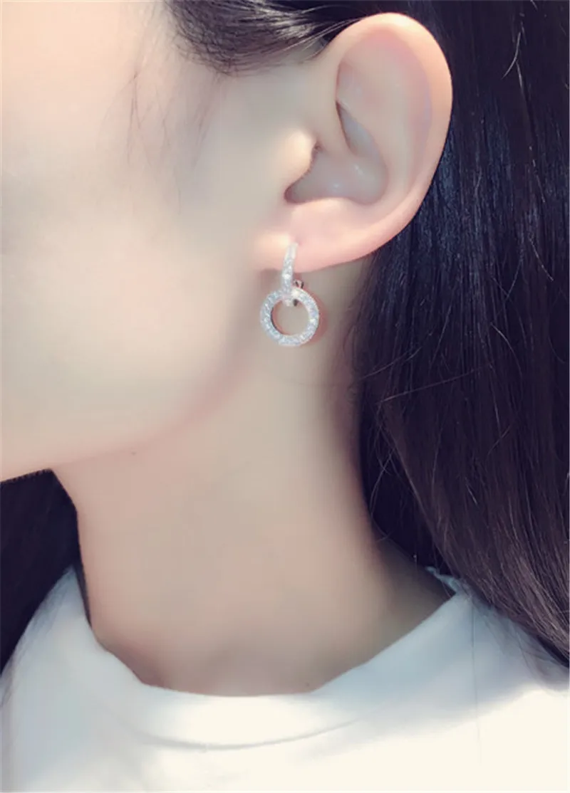 CX-Shirling новые серебряные серьги-гвоздики S925 женские модные серьги со стразами |