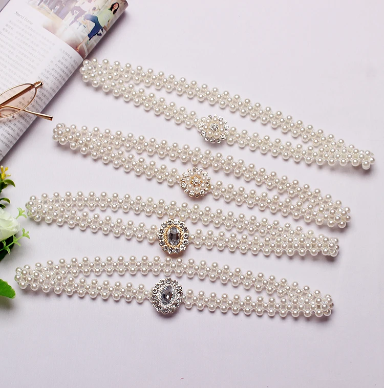2019 New Fashion Waist Elastic Buckle Pearl Belts For Women Strap Female belt Accessories Dress Cintos Mujer Crystal Women
2019 New Fashion Waist Elastic Buckle Pearl Belts For Women Strap Female belt Accessories Dress Cintos Mujer Crystal Women