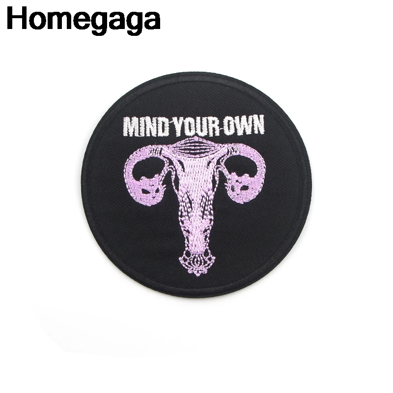 Homegaga Feminist uterus mind your own DIY embroideried patches sew iron on clothes backpack decorations stickers badges D2229
Homegaga Feminist uterus mind your own DIY embroideried patches sew iron on clothes backpack decorations stickers badges D2229