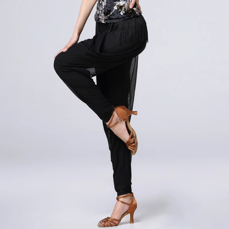 Latin Dance Skirt Trousers Child Adult Modern New Body Dress Tassel Net Uniform DQT1046 | Тематическая одежда и униформа