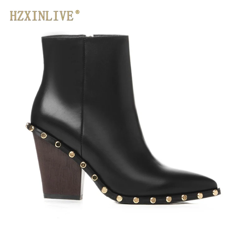 Studded Boots Women Chunky Heels Ankle Boots for Women Fashion Studs Side Zipper Ladies Heels Shoes Pointed Toe Boots
Studded Boots Women Chunky Heels Ankle Boots for Women Fashion Studs Side Zipper Ladies Heels Shoes Pointed Toe Boots