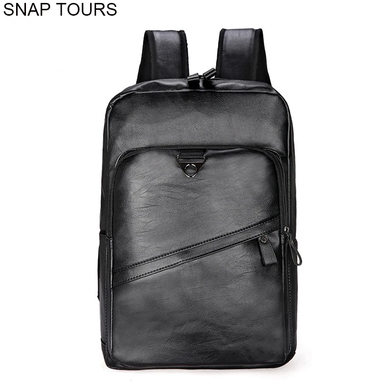 Мужской Дорожный рюкзак SNAP TOURS Черный винтажный дорожный из искусственной кожи