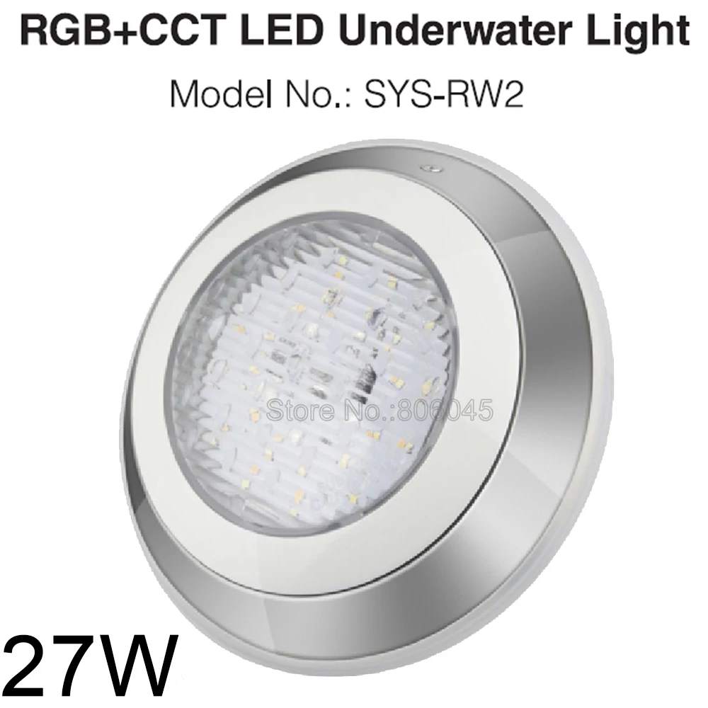 

Milight SYS-RW2 27W RGB+CCT LED Underwater Light IP68 Waterproof Support 2.4G Remote / DMX512 / WiFi APP Alexa Voice Control