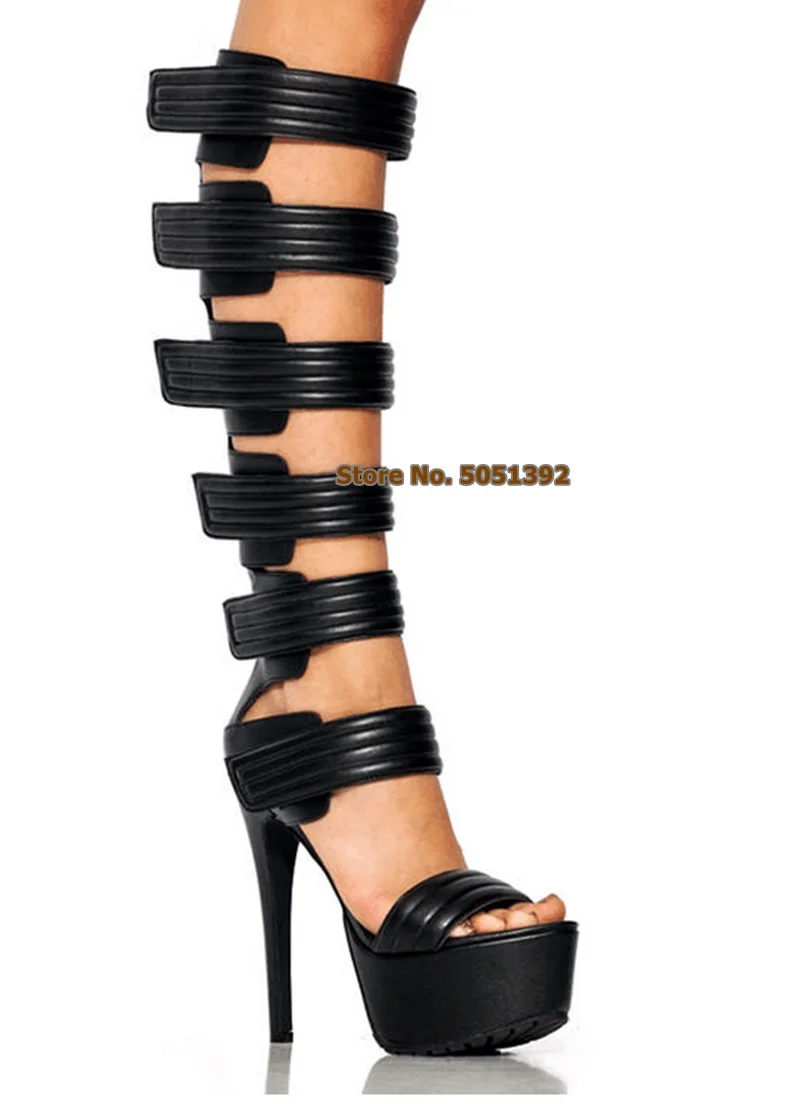 Women Super High Heel Peep Toe Sandals Boots Knee-High Gladiator Stiletto Heel Fashion Hook & Loop Sexy Sandals High Platform
Women Super High Heel Peep Toe Sandals Boots Knee-High Gladiator Stiletto Heel Fashion Hook & Loop Sexy Sandals High Platform
