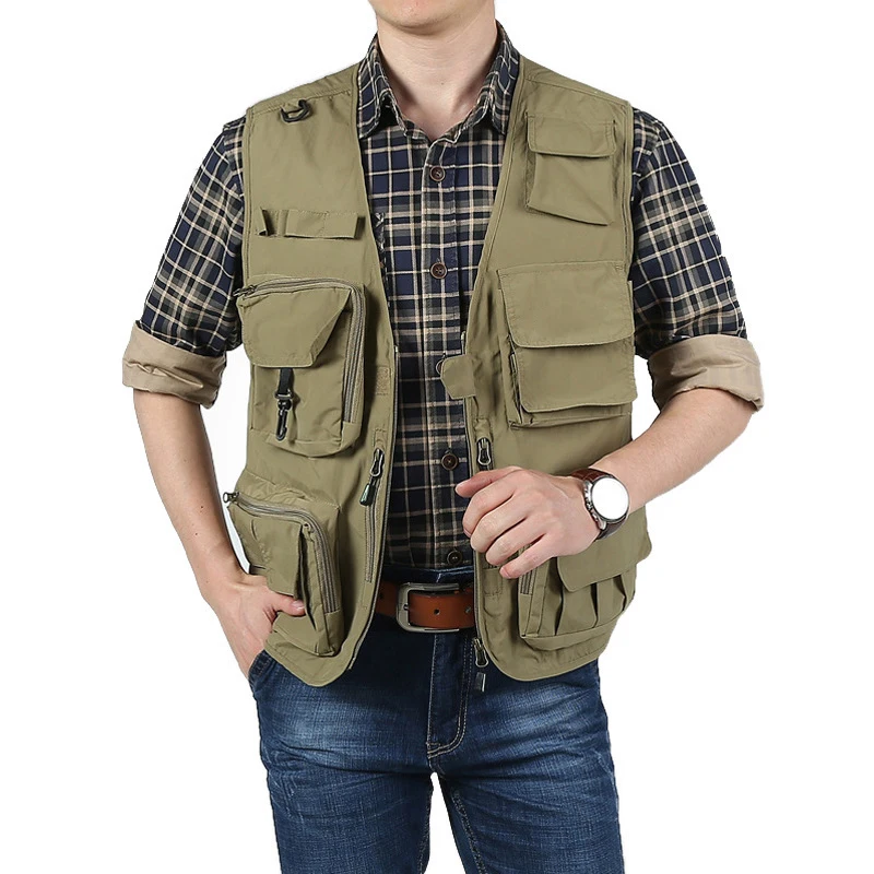 Summer Vest Men Military Thin Collarless Mesh Breathable Waistcoat Back Removable Vest With Many Pockets Fishing Men Vest M-4XL
Summer Vest Men Military Thin Collarless Mesh Breathable Waistcoat Back Removable Vest With Many Pockets Fishing Men Vest M-4XL