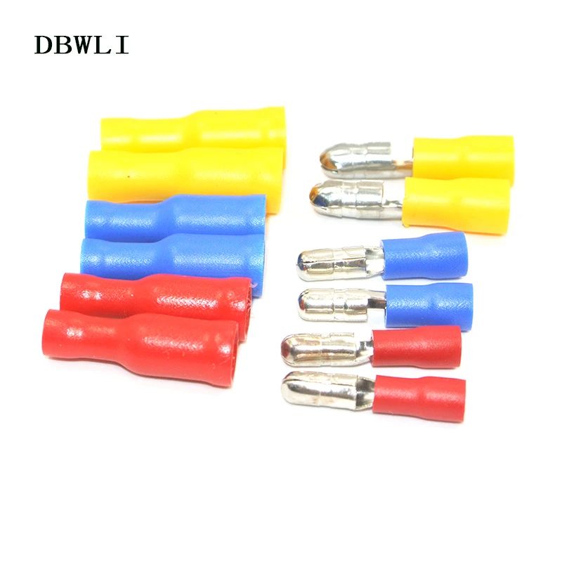 50pcs Female and Male Insulated Electric Quick Splice Wire Terminals Connector Crimp Bullet terminal for 22~10AWG Audio Wiring
50pcs Female and Male Insulated Electric Quick Splice Wire Terminals Connector Crimp Bullet terminal for 22~10AWG Audio Wiring