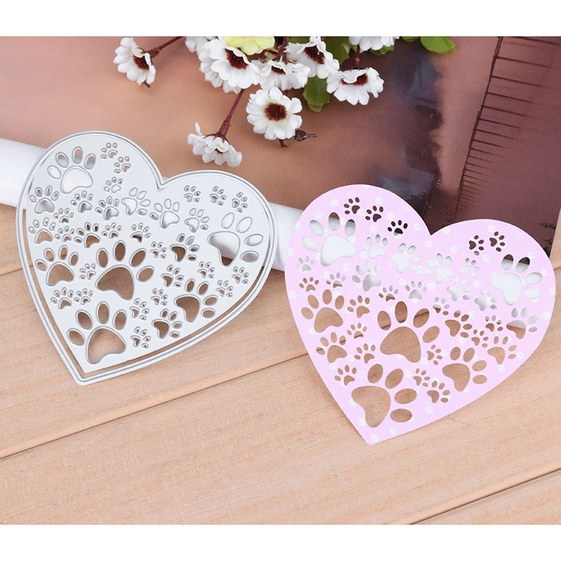Lovely Heart With Dog Footprint Metal Cutting Dies For DIY Scrapbooking Photo Album Paper Cards Decorative Crafts Embossing Dies
Lovely Heart With Dog Footprint Metal Cutting Dies For DIY Scrapbooking Photo Album Paper Cards Decorative Crafts Embossing Dies