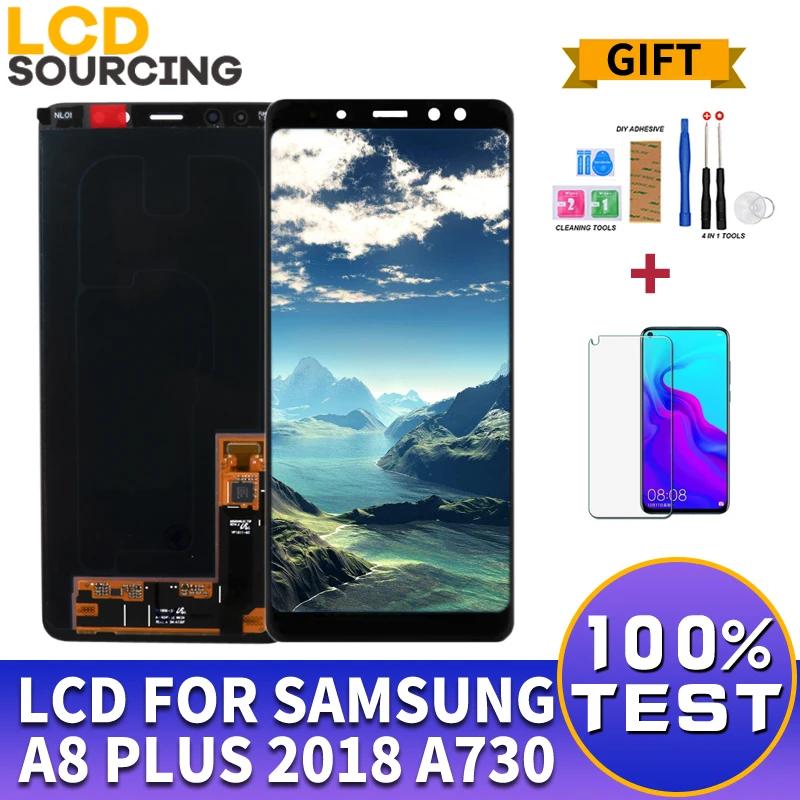 ЖК-дисплей 6,0 дюйма для Samsung A8 Plus 2018 A730 A730X, сенсорный экран с дигитайзером в сборе для Samsung A8 PLUS, замена дисплея
ЖК-дисплей 6,0 дюйма для Samsung A8 Plus 2018 A730 A730X, сенсорный экран с дигитайзером в сборе для Samsung A8 PLUS, замена дисплея