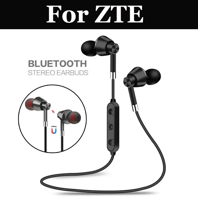 Беспроводные спортивные Bluetooth-наушники с микрофоном для ZTE Blade L5 Plus V7 Lite Max V8 Mini Pro V9