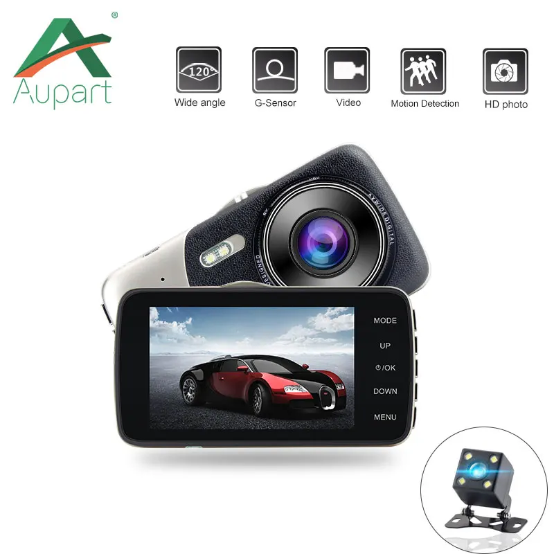 Видеорегистратор Mini Car DVR с двумя объективами видео 4 "дюймовый регистратор