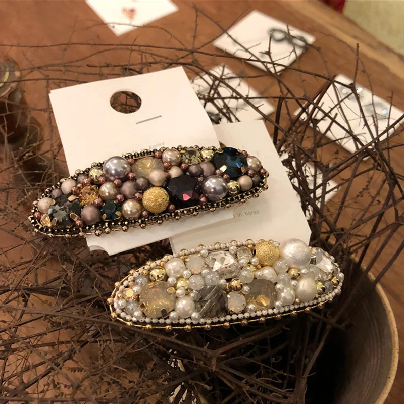 MENGJIQIAO New Korean Holiday Shiny Colorful Crystal Hairgrips For Women Handmade Elegant Barrettes Pearl Hairpins Clips Jewelry
MENGJIQIAO New Korean Holiday Shiny Colorful Crystal Hairgrips For Women Handmade Elegant Barrettes Pearl Hairpins Clips Jewelry