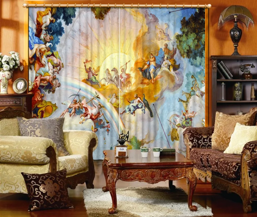 Modern Curtain Printing Angel Design 3D Blackout Curtains For Living Room Bedroom Window Decoration Oil Painting Cortinas Drapes
Modern Curtain Printing Angel Design 3D Blackout Curtains For Living Room Bedroom Window Decoration Oil Painting Cortinas Drapes