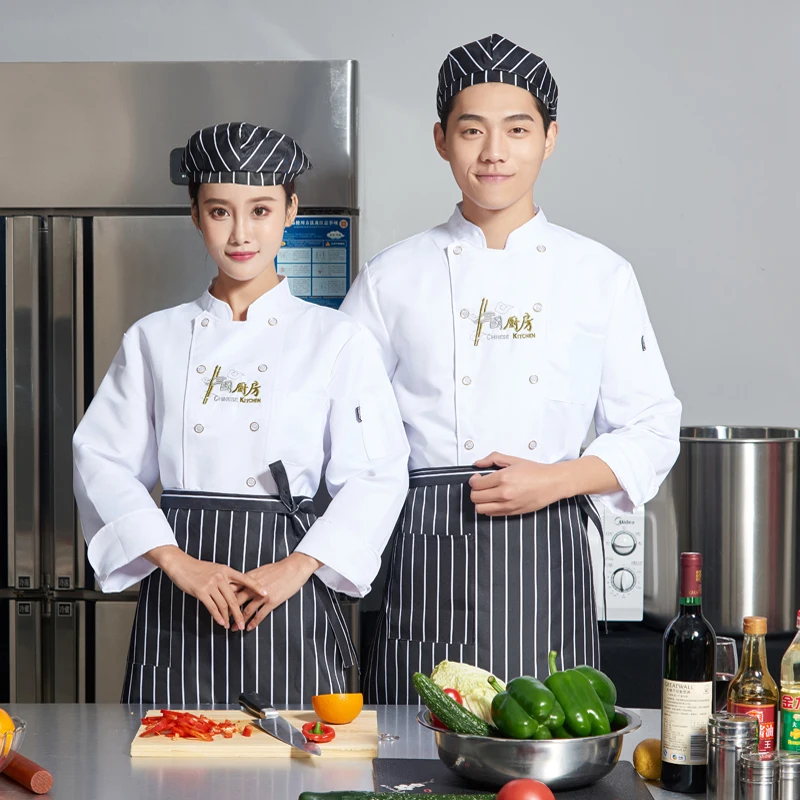Hot Summer Long Sleeve Chef Uniform Professional Restaurant Hotel Jacket Cook Uniform Work Wear Clothes SZZB03
Hot Summer Long Sleeve Chef Uniform Professional Restaurant Hotel Jacket Cook Uniform Work Wear Clothes SZZB03