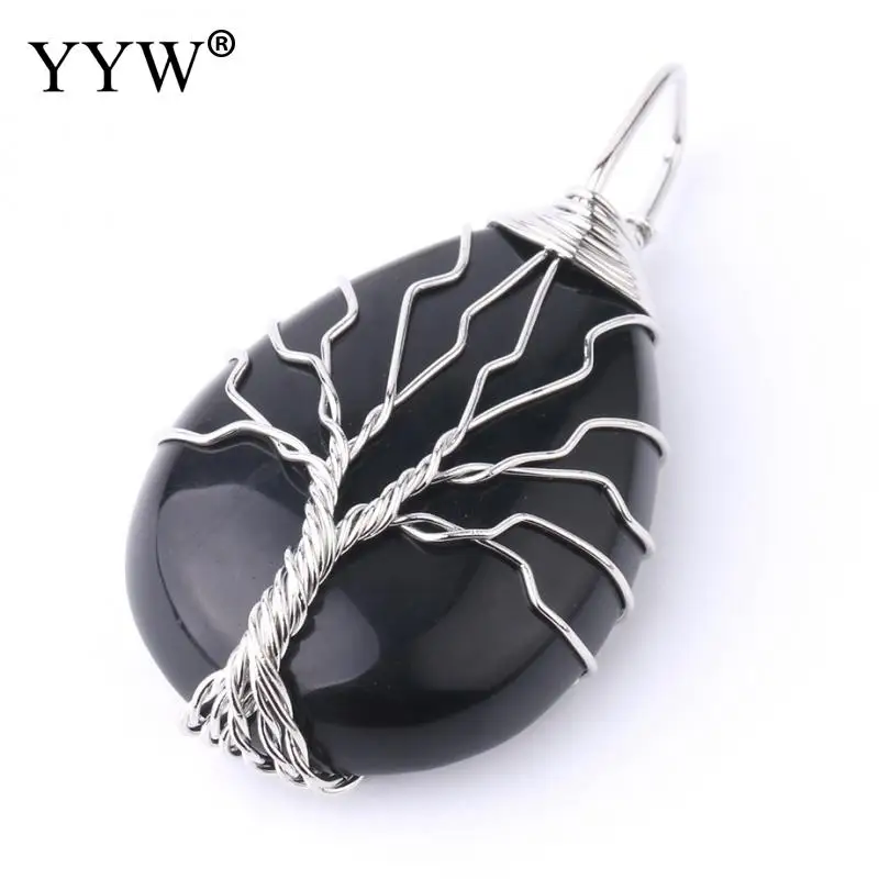 Natural Crystal Water Drop Big Pendants Sea Opal Stone Pendant Silver Color Wire Wrapped Tree of Life Agata Pendant Necklace
Natural Crystal Water Drop Big Pendants Sea Opal Stone Pendant Silver Color Wire Wrapped Tree of Life Agata Pendant Necklace