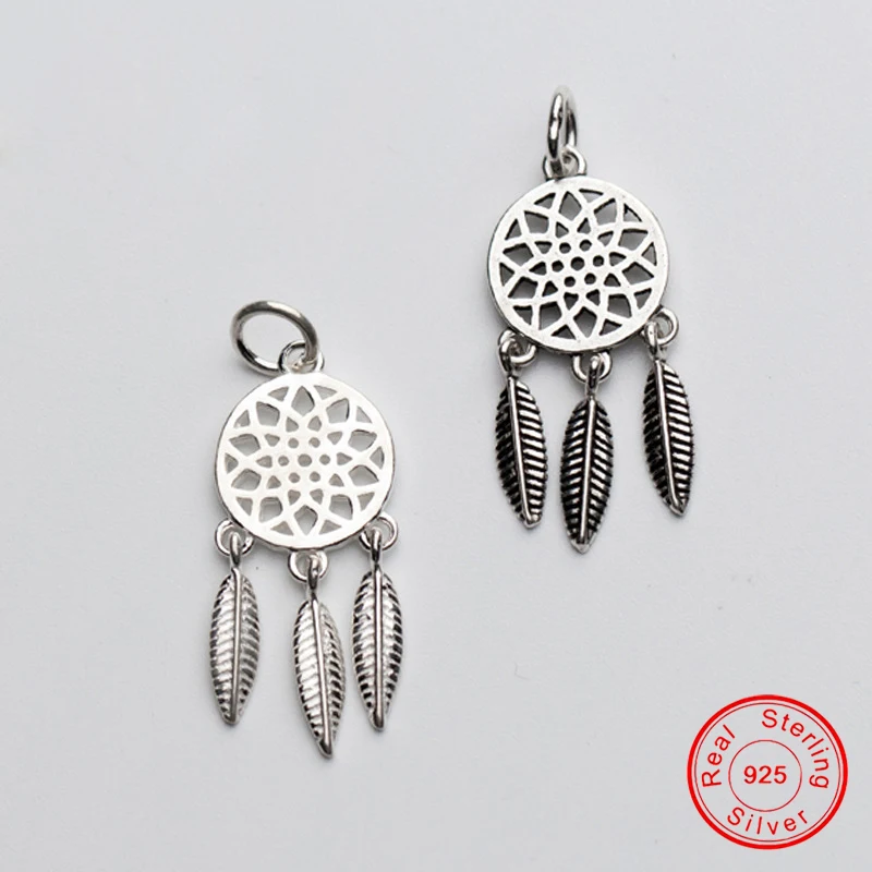 UQBing 100% 925 Sterling Silver Tassel Leaves Charm Beads Hollow Dream Catcher Pendant For Necklaces DIY Women Jewelry Findings
UQBing 100% 925 Sterling Silver Tassel Leaves Charm Beads Hollow Dream Catcher Pendant For Necklaces DIY Women Jewelry Findings