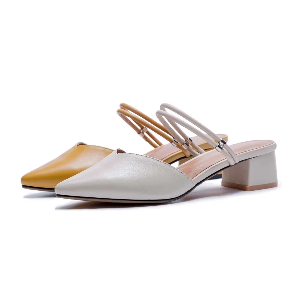 Krazing Pot 2020 genuine leather shallow slip on pointed toe women pumps med heel beige yellow colors gladiator design mules L59
Krazing Pot 2020 genuine leather shallow slip on pointed toe women pumps med heel beige yellow colors gladiator design mules L59